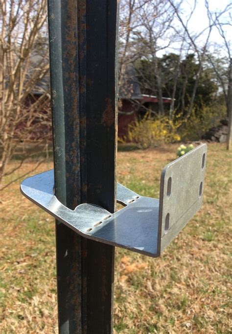 sign bracket extension for metal fence|galvanized t post bracket.